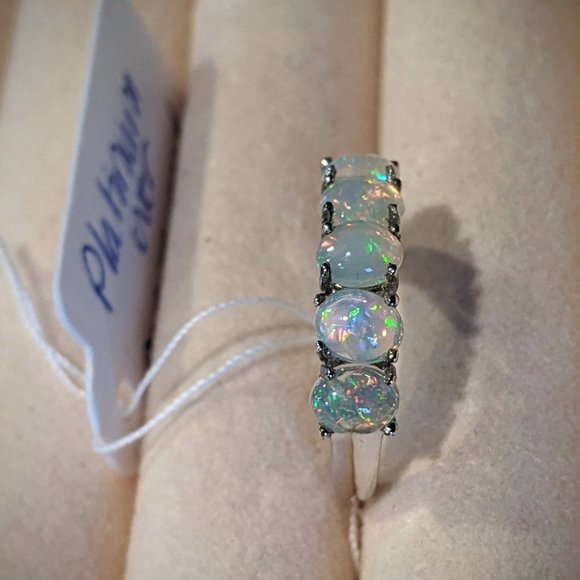 Ethiopian Welo Opal 5-Stone Ring - Picture 2 of 5